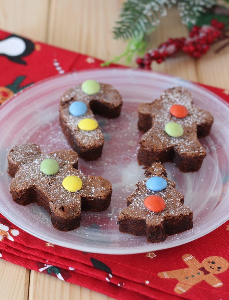 kerstbrownies met chocolade en druppels zonder boter