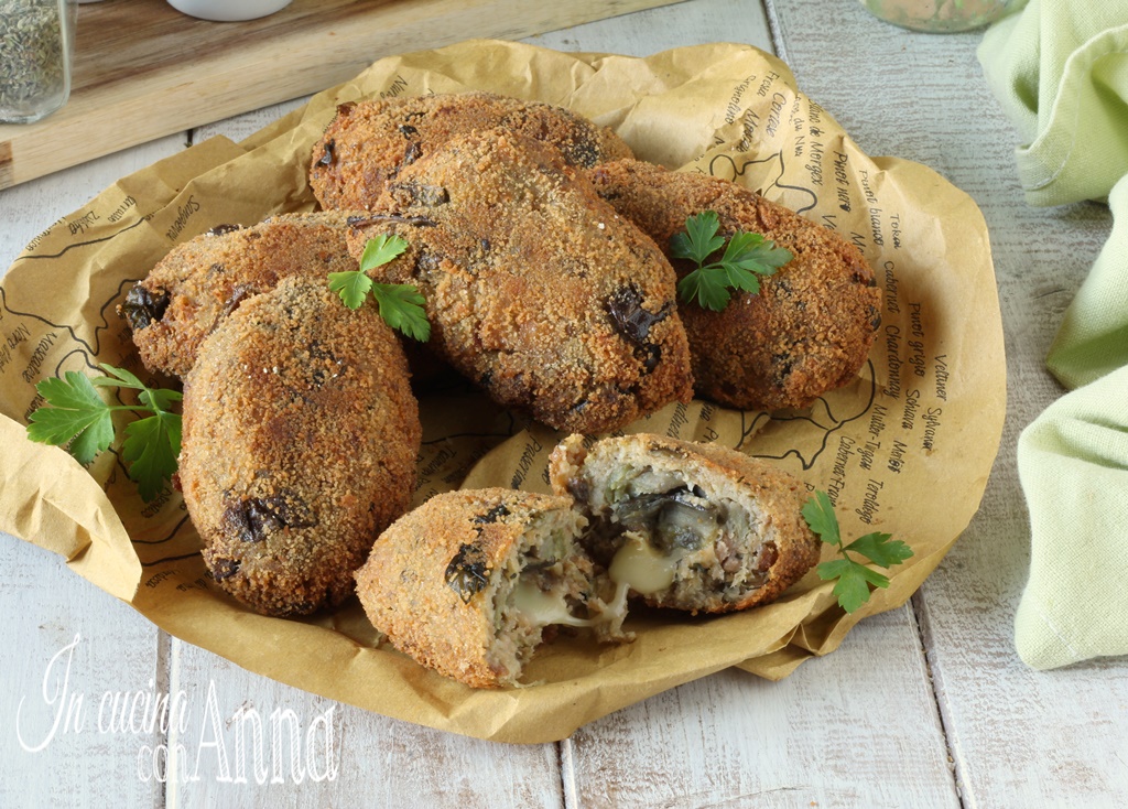Aubergineballetjes met gesmolten hart