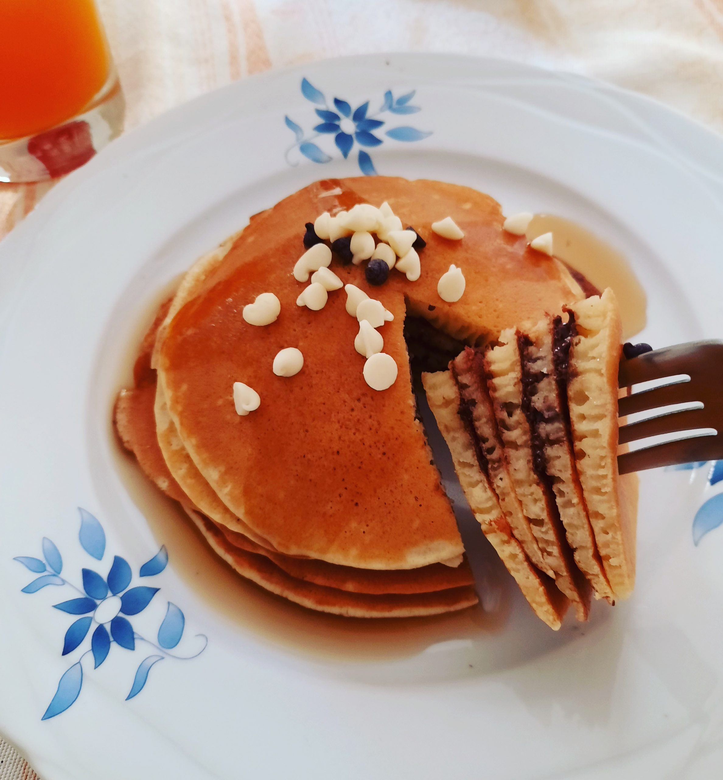 Pannenkoeken met ahornsiroop