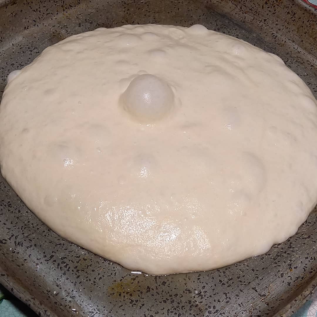 Het deeg voor de pizza duizend bellen