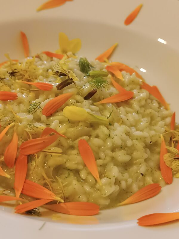 Lentebloemen Risotto
