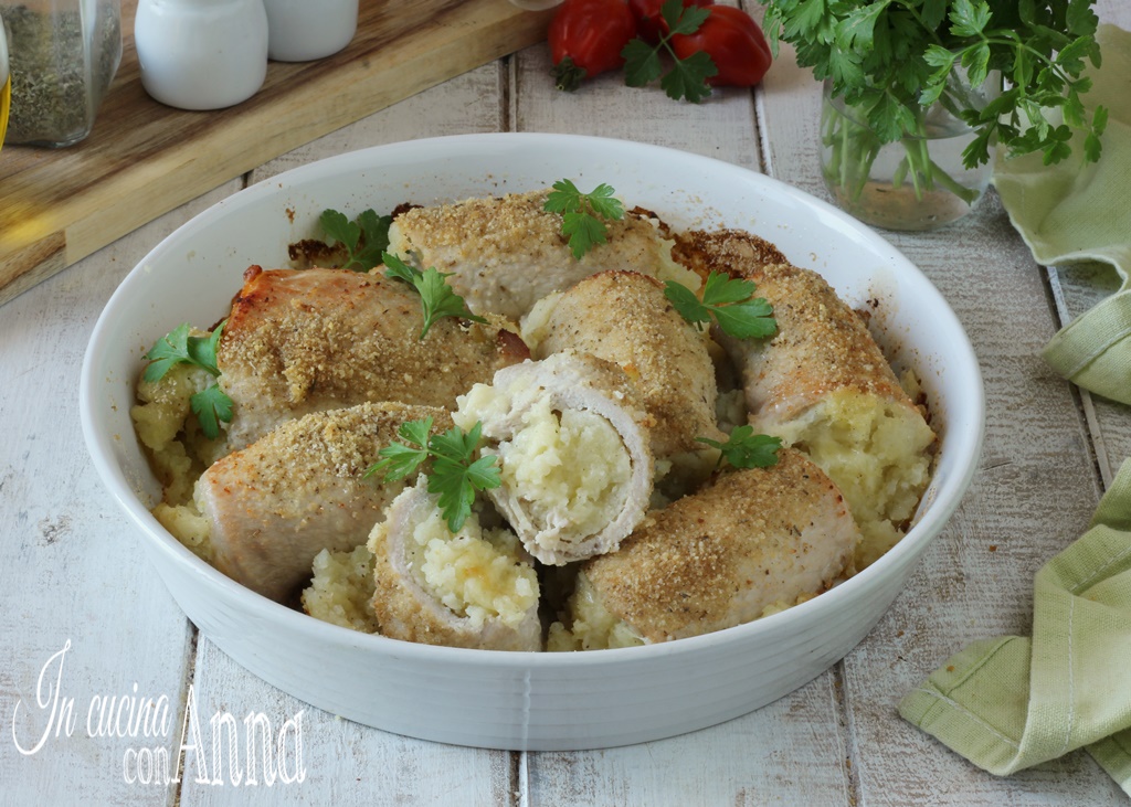 Gevulde vleesrolletjes met aardappelen