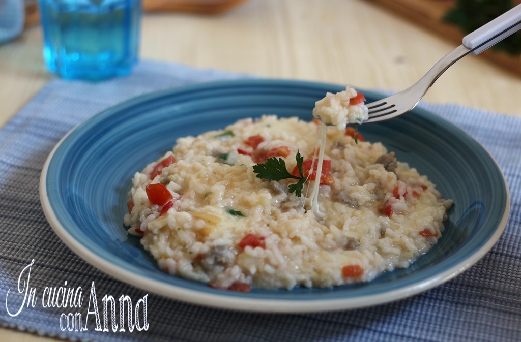 Risotto met smeltende worst