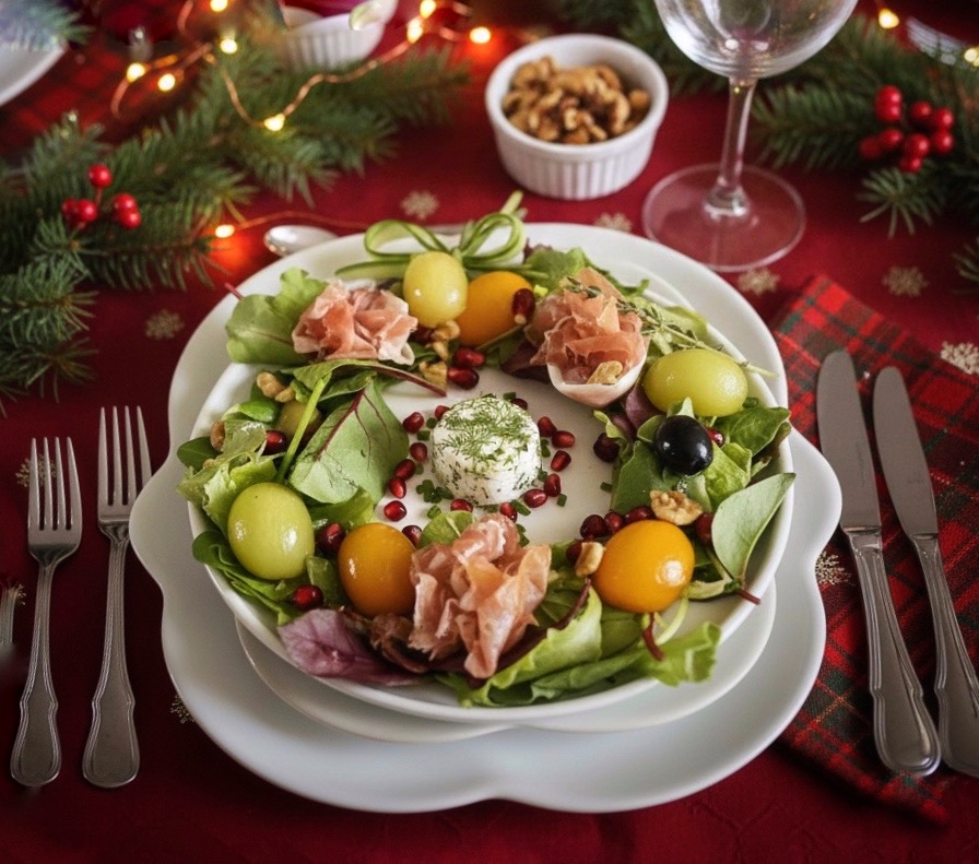 KERSTKRANS SALADE