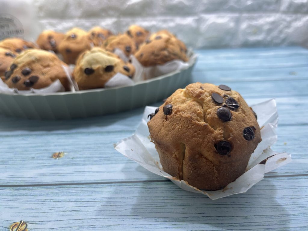 eenvoudige snelle muffins met chocoladestukjes