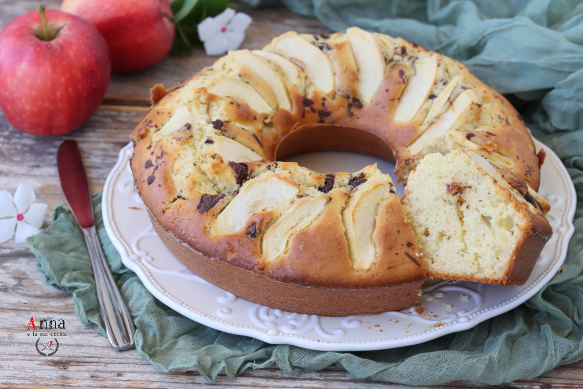 Melkkrans met appels en chocolade