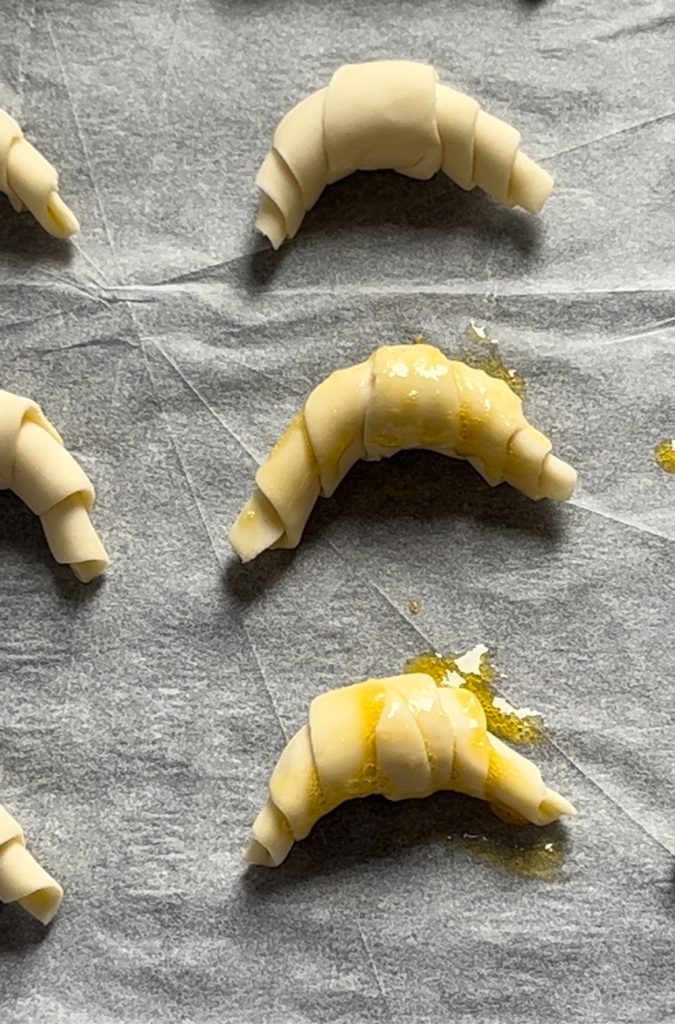 mini croissant bladerdeeg gevuld