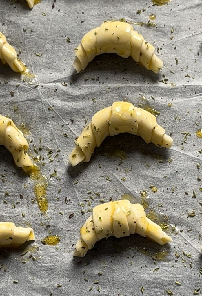 mini croissant bladerdeeg gevuld