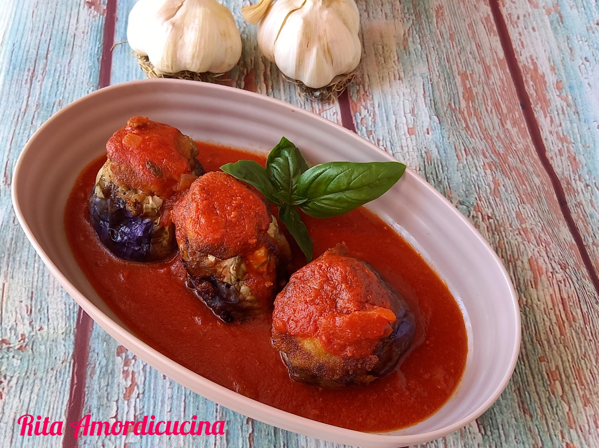 Gevulde miniaubergines lichte versie