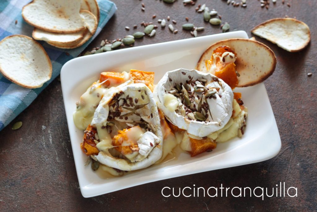 Brie en pompoen in de airfryer