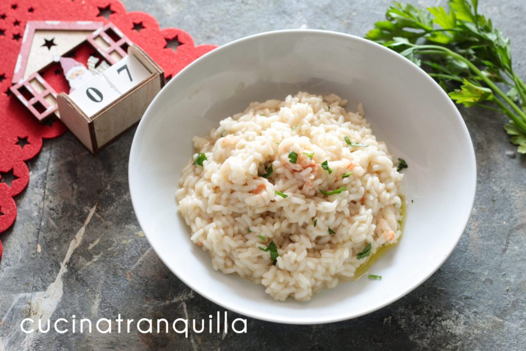 Risotto met langoustines en prosecco