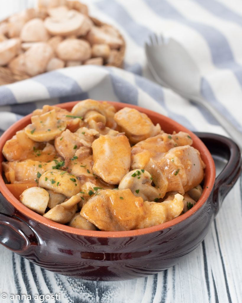 Kalkoenstoofpot met champignons