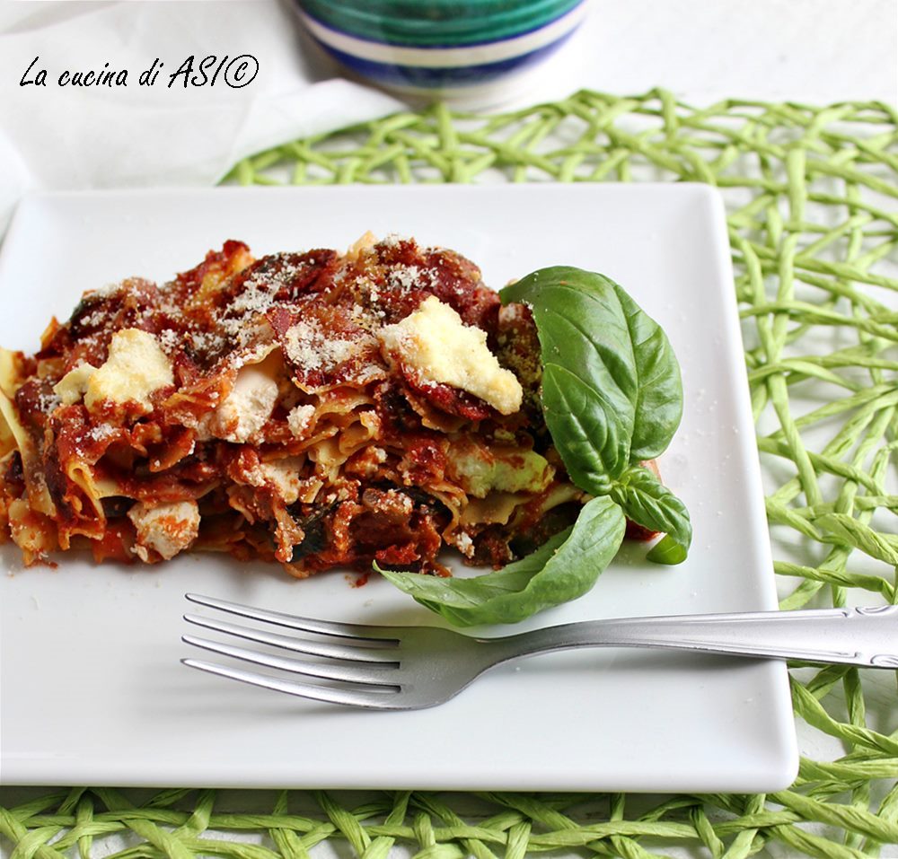 Lasagne met aubergines en ricotta
