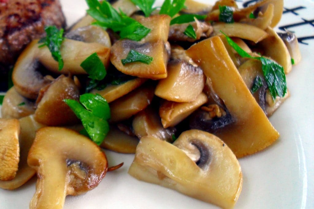 Lichte gebakken champignons, Eet zonder Buik
