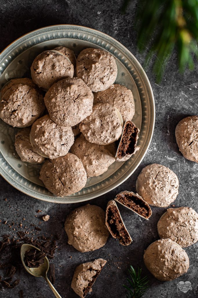 Meringues hazelnoten en chocolade