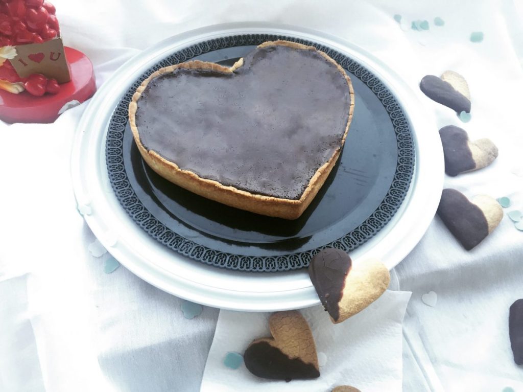 taart peer chocolade