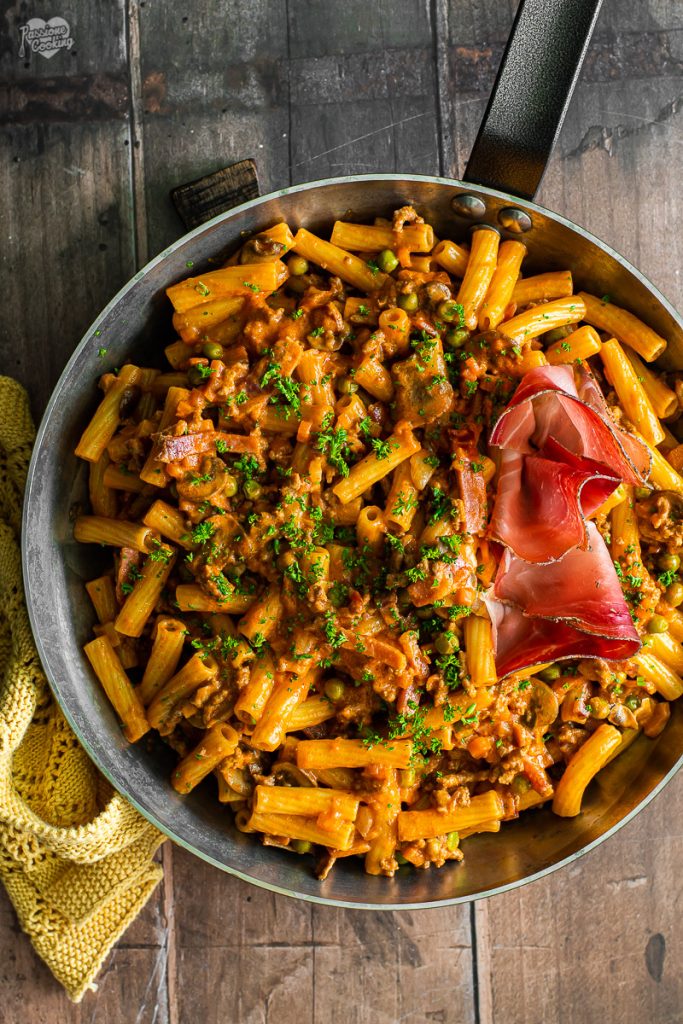 Pasta alla pastora met Speck Alto Adige IGP
