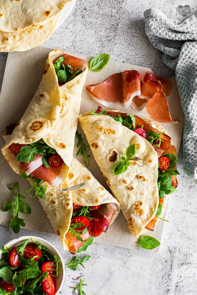 Piadina met stracchino en Speck Alto Adige IGP