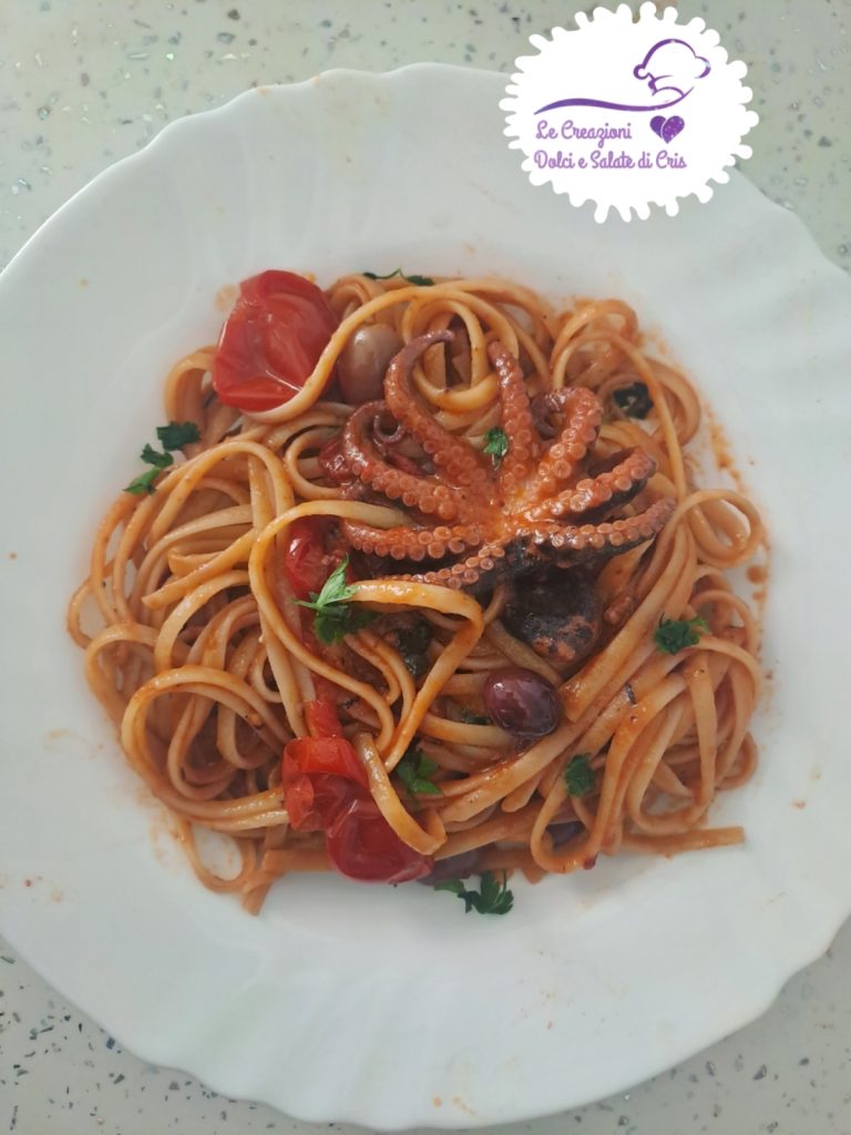 linguine met kleine octopusjes