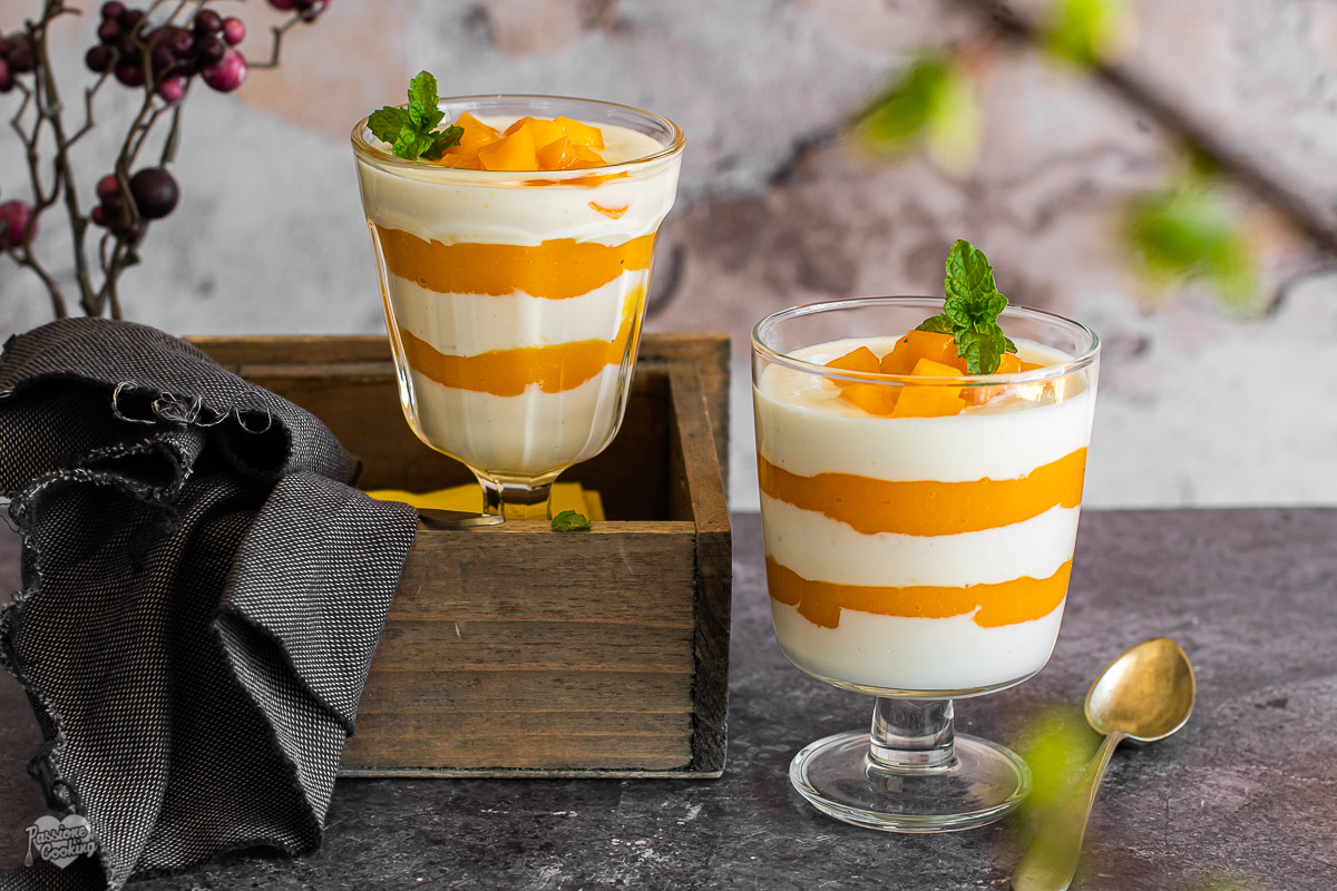 Ricottaroom met mango saus