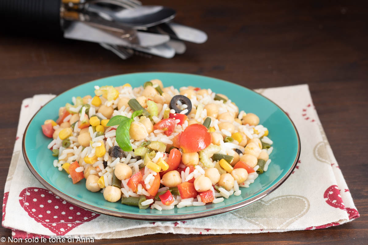 Rijst- en kikkererwtensalade