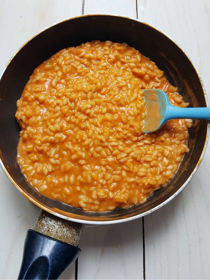 romige scampi risotto