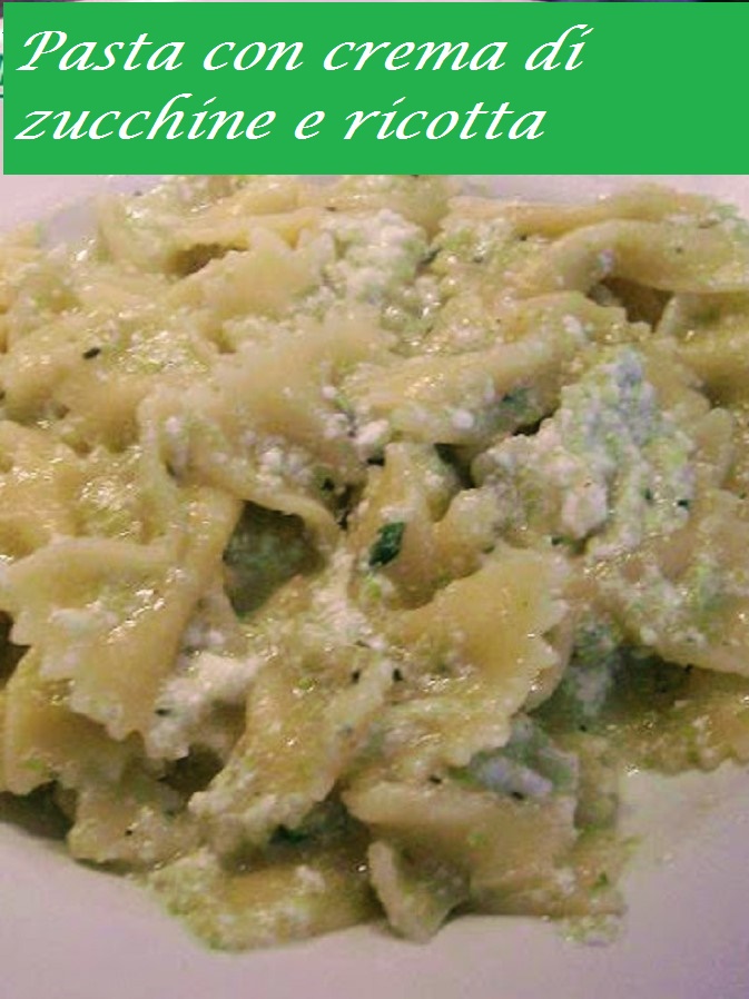 Pasta met courgette- en ricottacrème met munt