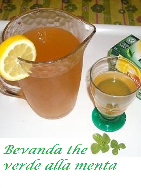 Groene thee met munt drank