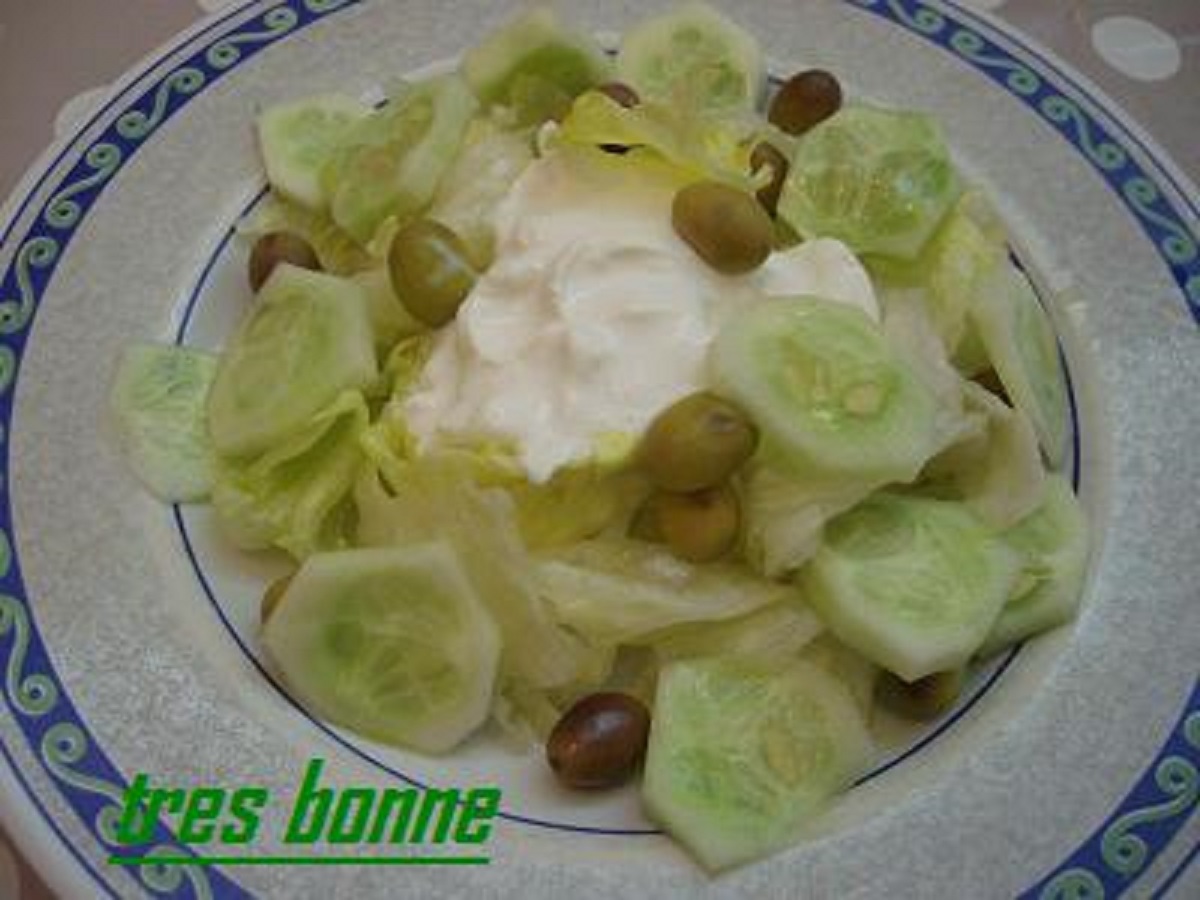 Verse zomerse salade met komkommers en stracciatella