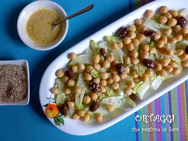 Salade met puntarelle en kikkererwten Ortaggi che passione by Sara