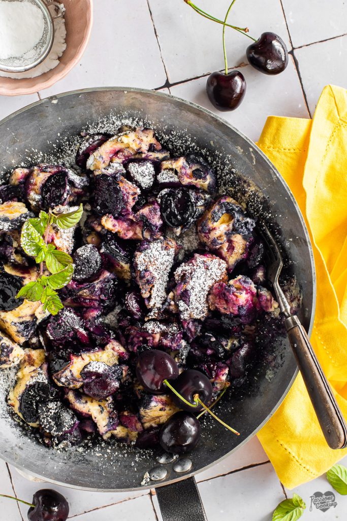 Schmarrn met ricotta en kersen