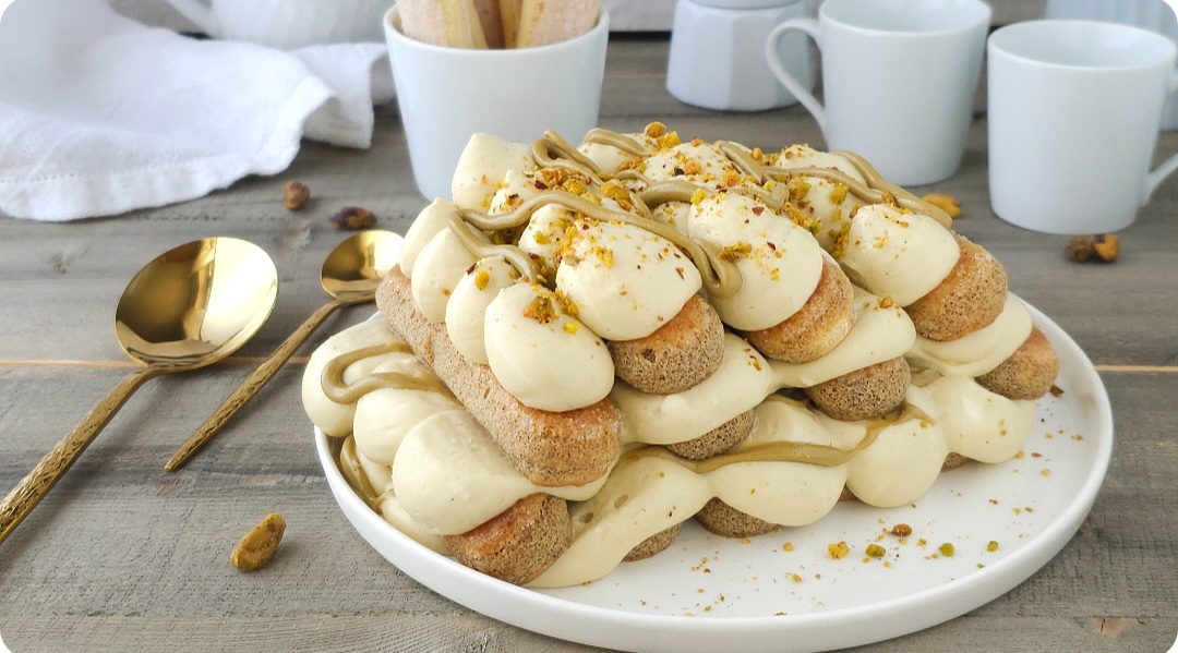 Tiramisù in porties met pistache