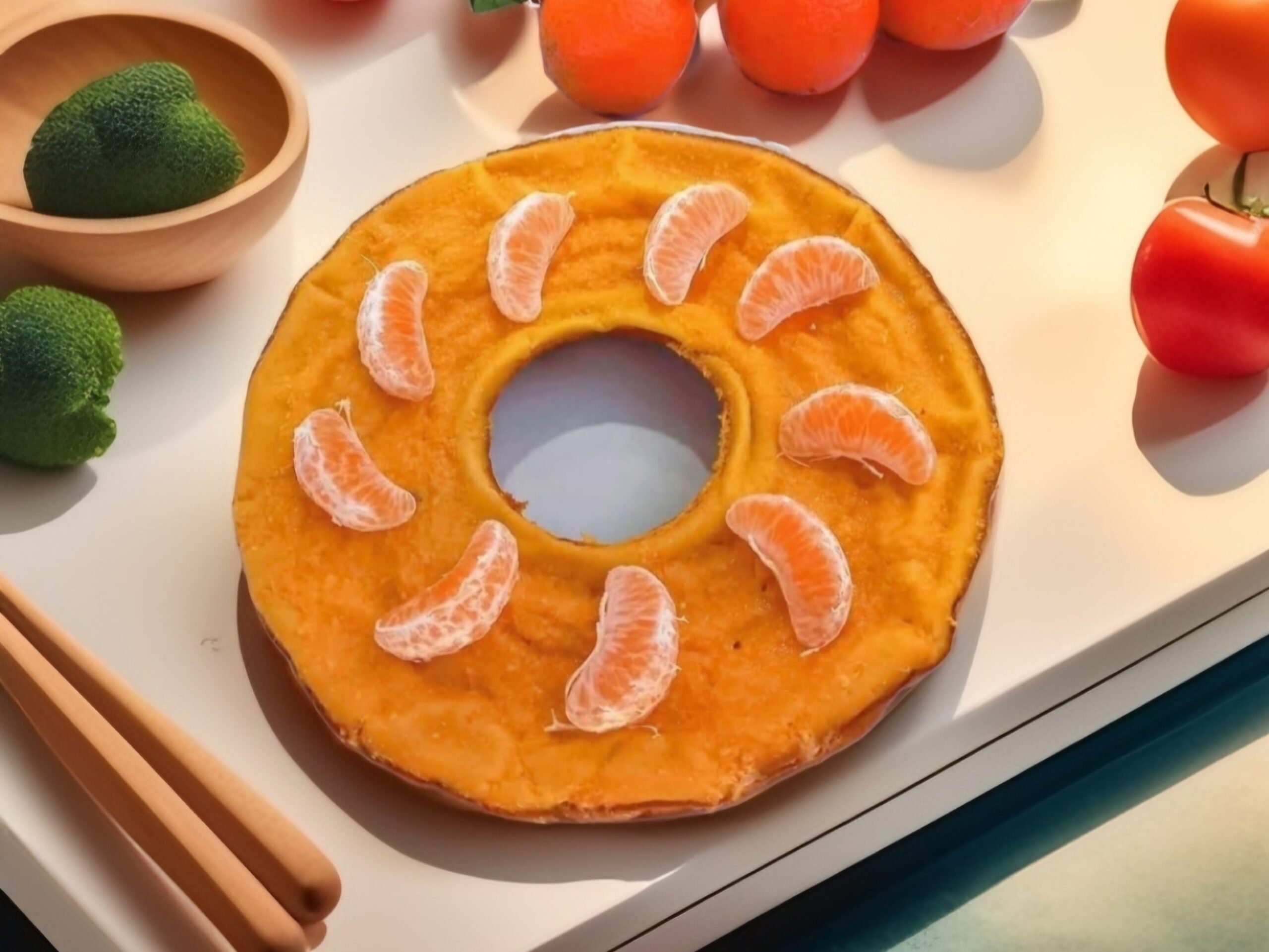 Dieet ring cake met clementine smoothie