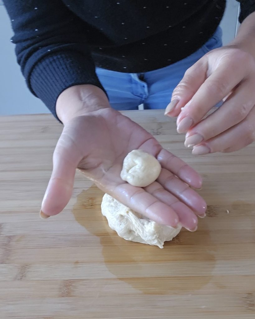 verdeeld in bolletjes