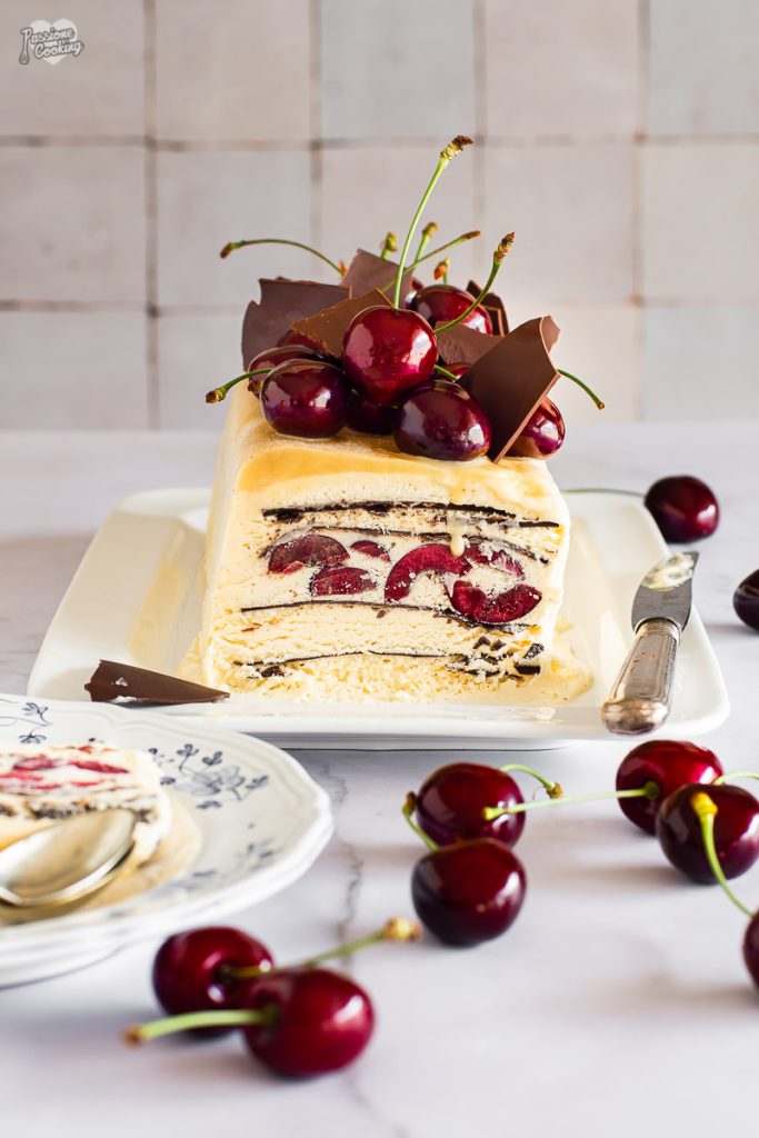 Vanille semifreddo met kersen