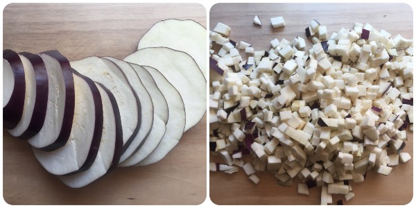 Spaghetti met auberginesaus - stap 1