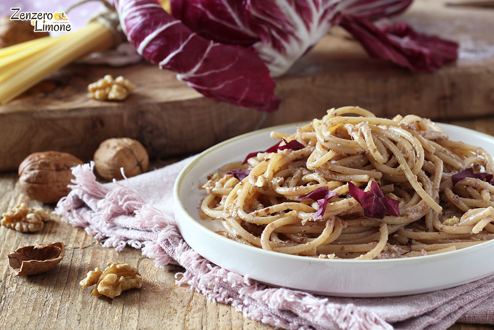 Spaghetti met radicchiopesto