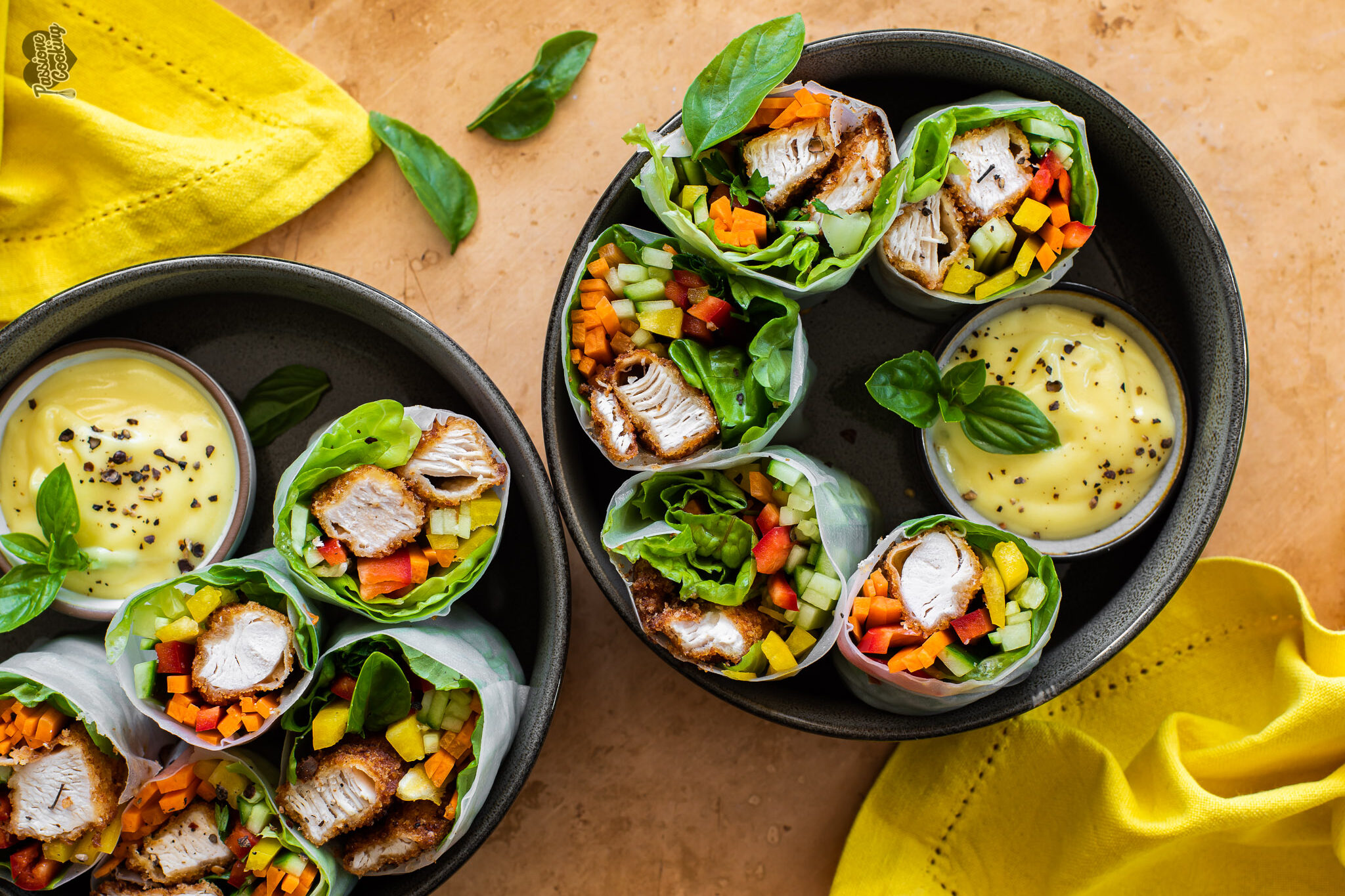 Summer rolls met kip en groenten