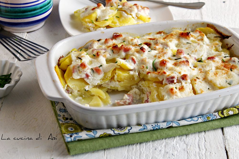 Terrina di patate pancetta e ricotta