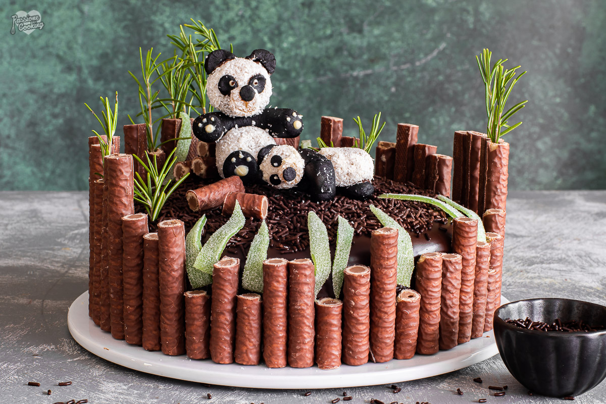 Verjaardagstaart met panda’s