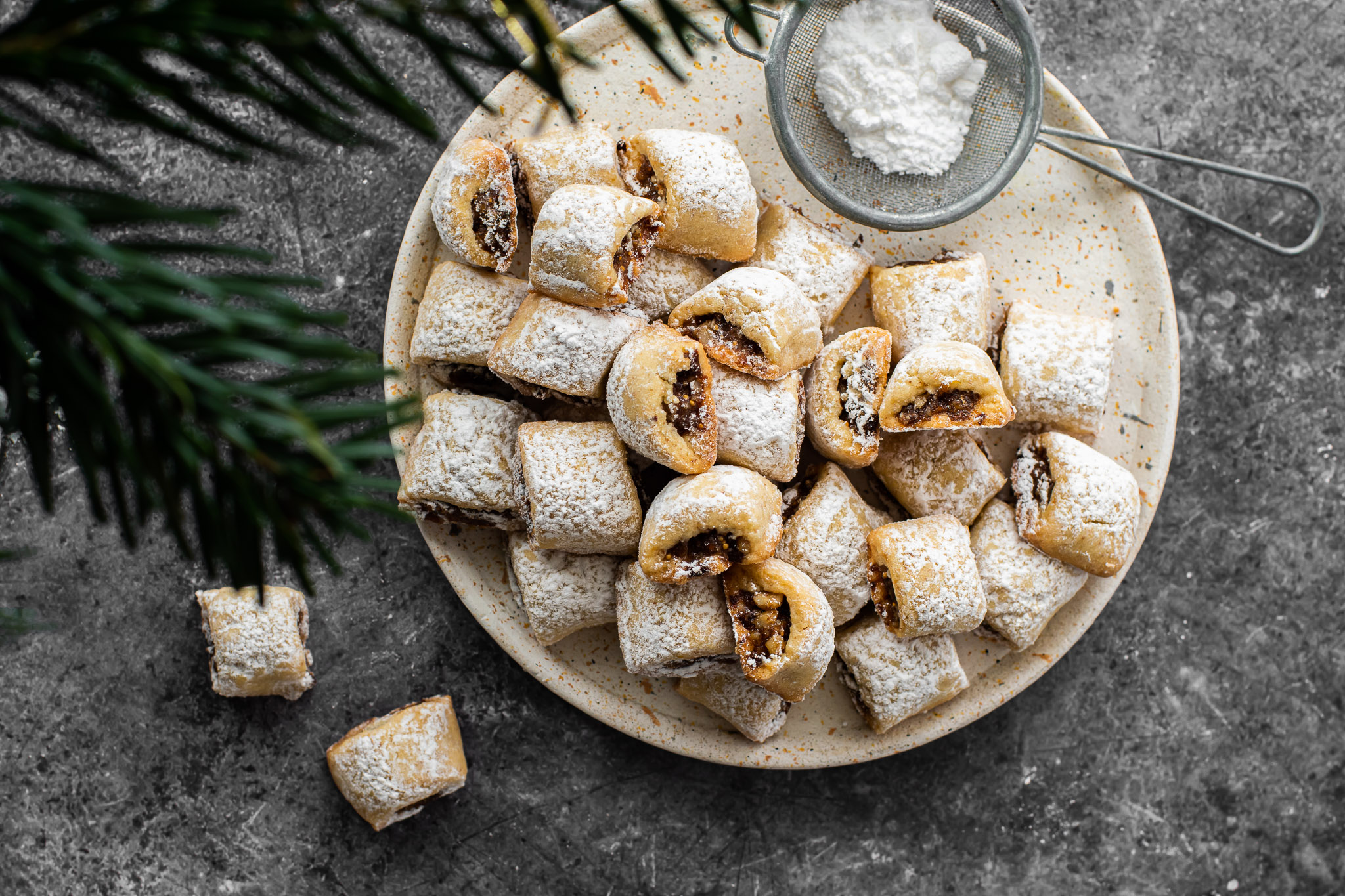 Vijgen en noten gevulde koekjes