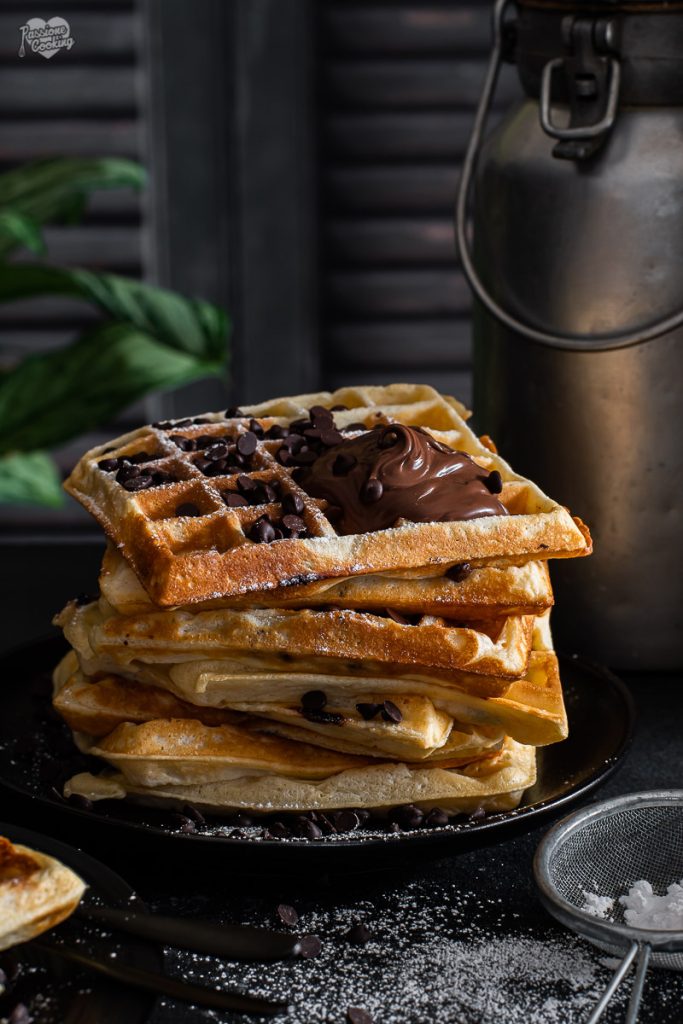 Wafels met chocoladestukjes