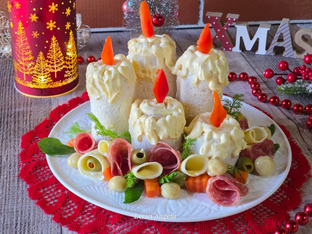 Gevulde hartige kerstkaarsen