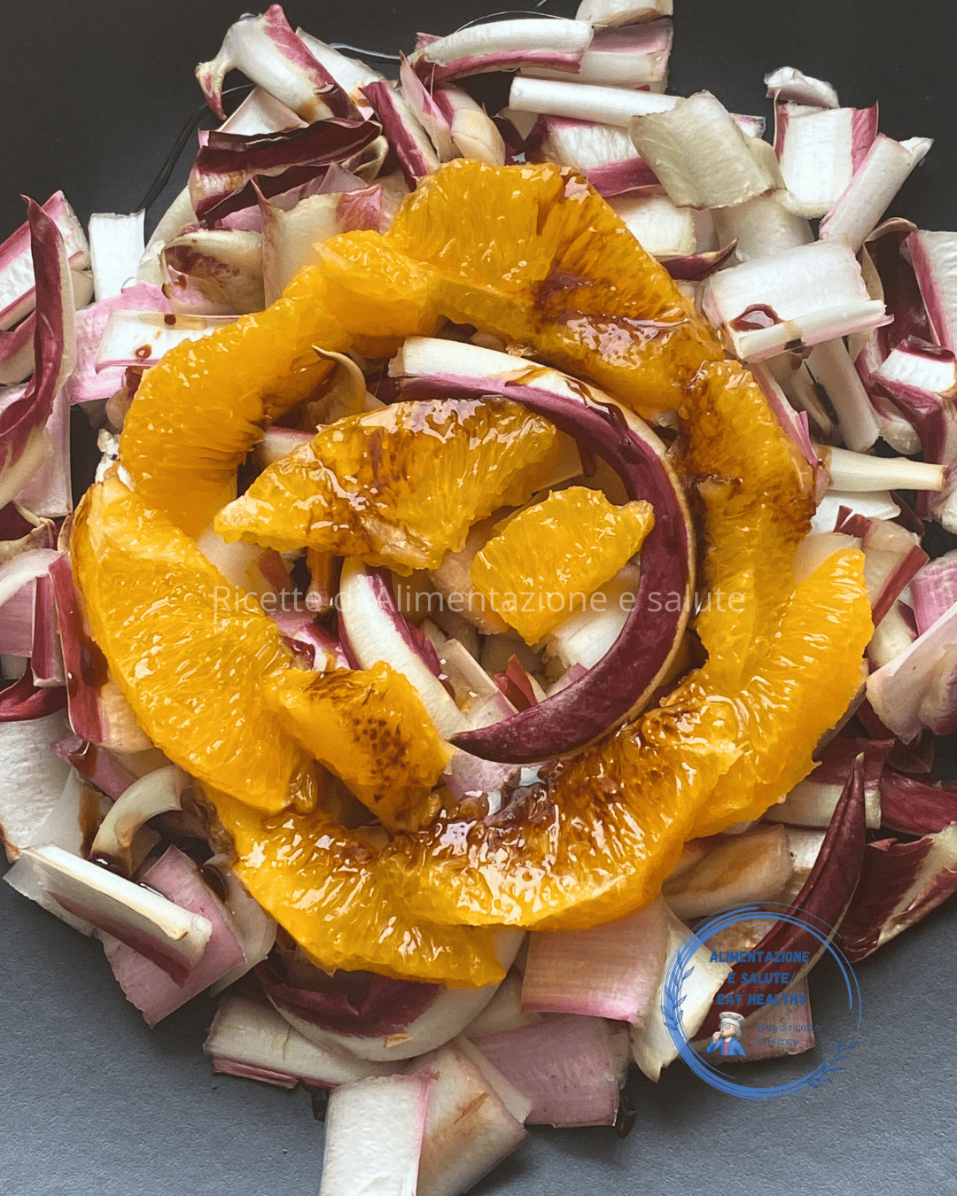 Winterse salade met radicchio en sinaasappels