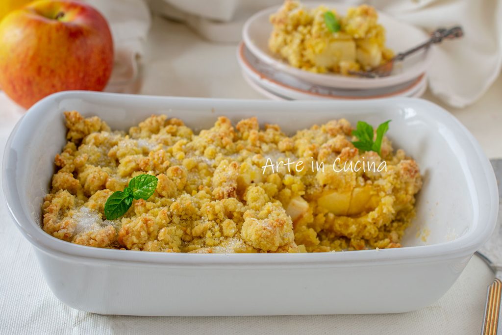 Appelcrumble met kaneel zonder boter