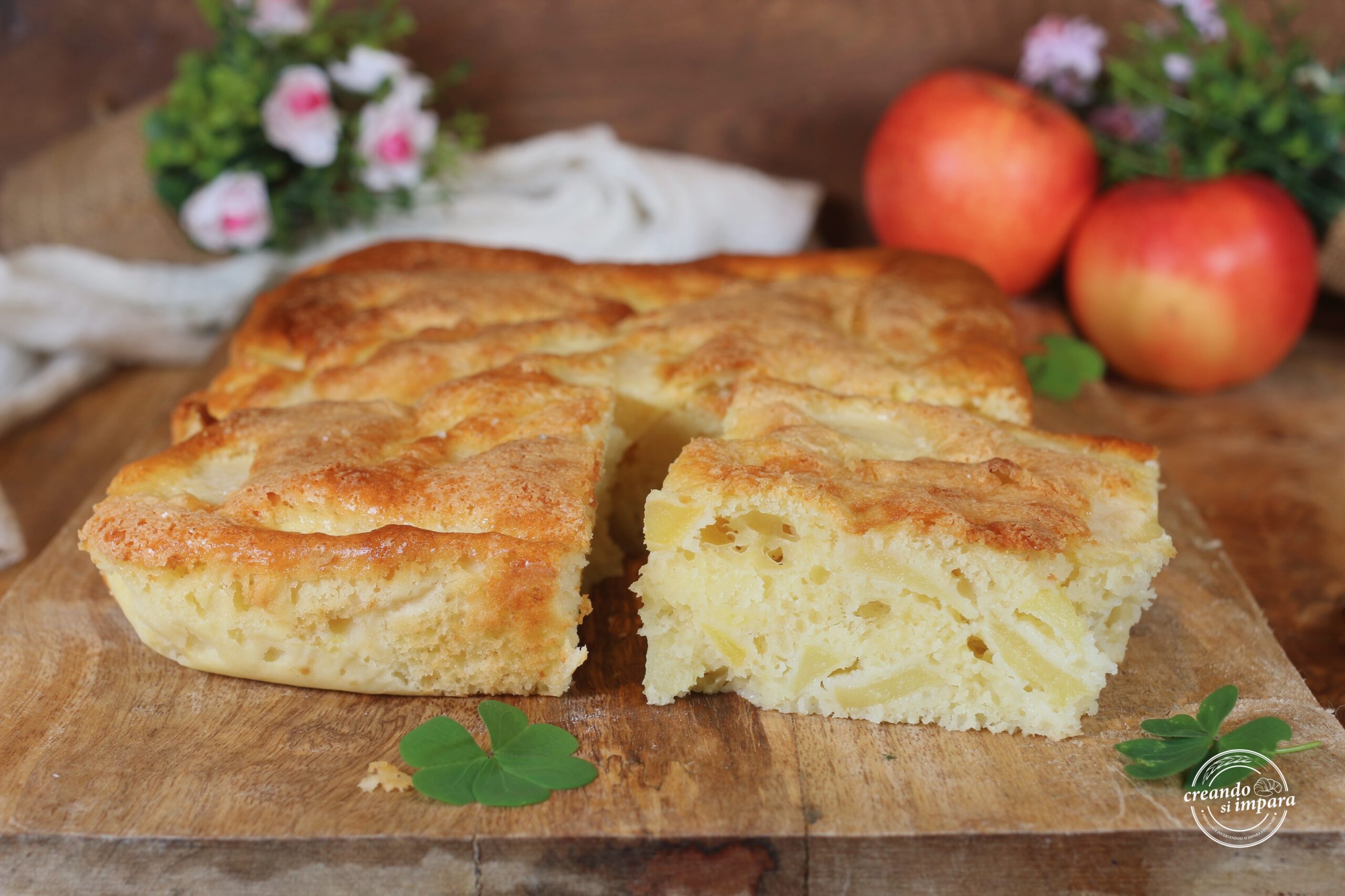 Appeltaart met yoghurt zonder toegevoegde vetten