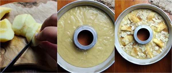 bereiding van de tulband met appels en kaneel