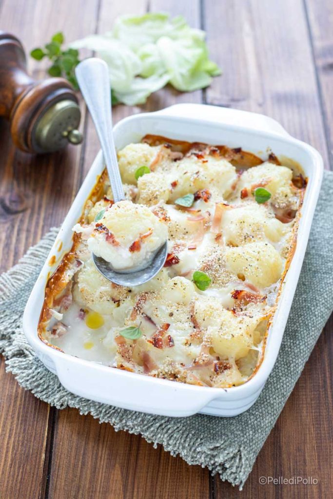 bloemkool uit de oven met bechamelsaus