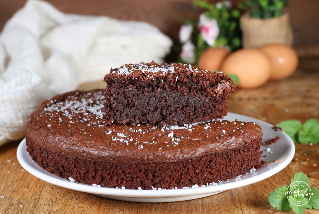 cocostaart zonder bloem met chocolade