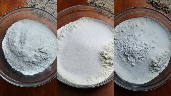 combineer alle droge ingrediënten in een kom